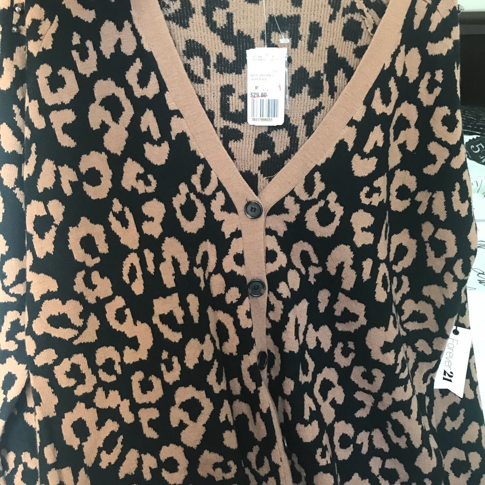 Cheetah print cardigan